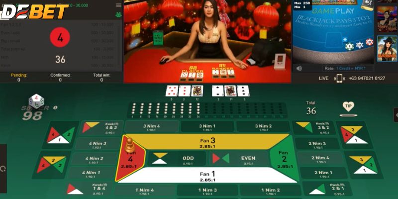 Các cửa cược Fantan tại hệ thống DEBET